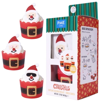 Cupcake Decorating Kit - Emoji Santa